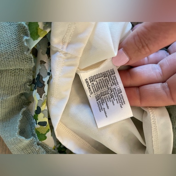 Sandwich Floral Dress - Green and White Size 8 - Picture 6 of 6